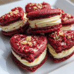 Chocolate Filled Red Velvet Cookies