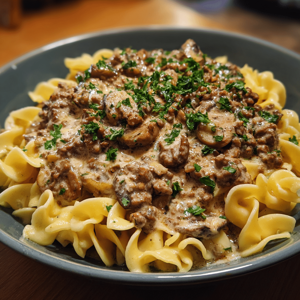 Ground Beef Stroganoff