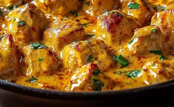 Delicious Butter Chicken Skillet inspired by Texas Roadhouse style for a quick dinner.