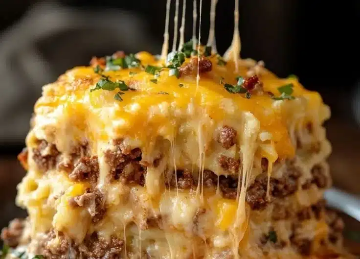 Delicious Cattle Drive Casserole served in a rustic dish