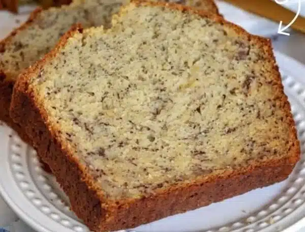 Perfectly baked banana bread with golden crust and moist interior