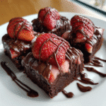 Chocolate Covered Strawberry Brownies