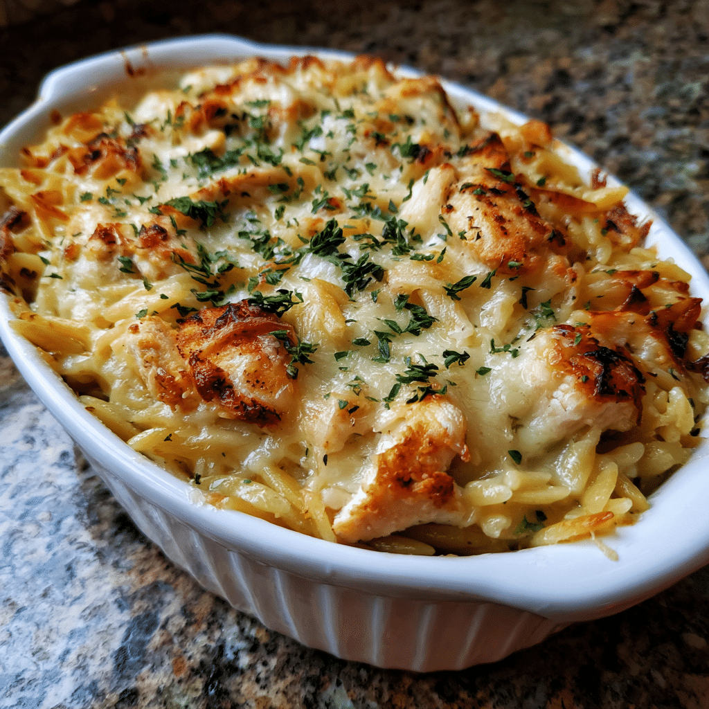 French Onion Chicken Orzo