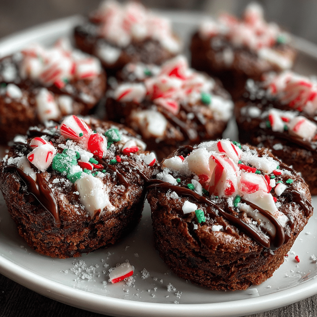 Festive Candy Cane Brownie