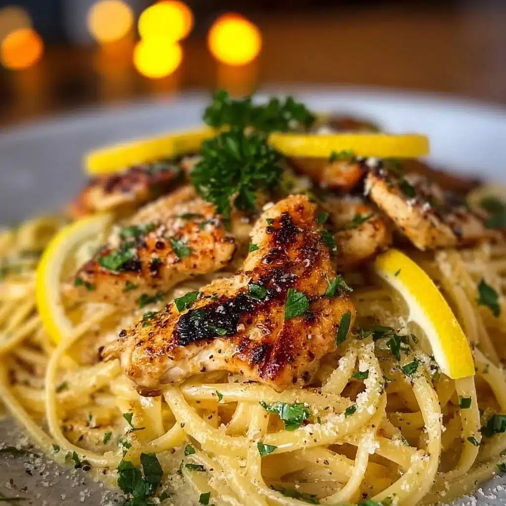 15-Minute Lemon Garlic Chicken Pasta