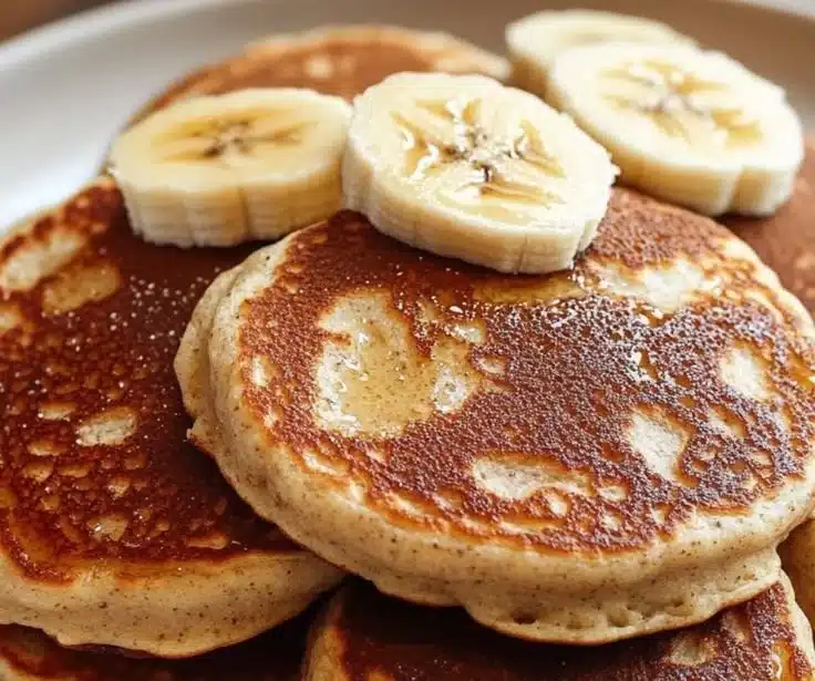 3 Ingredient Banana Oatmeal Pancakes
