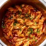 Delicious 3-ingredient Mexican shredded chicken ready for tacos