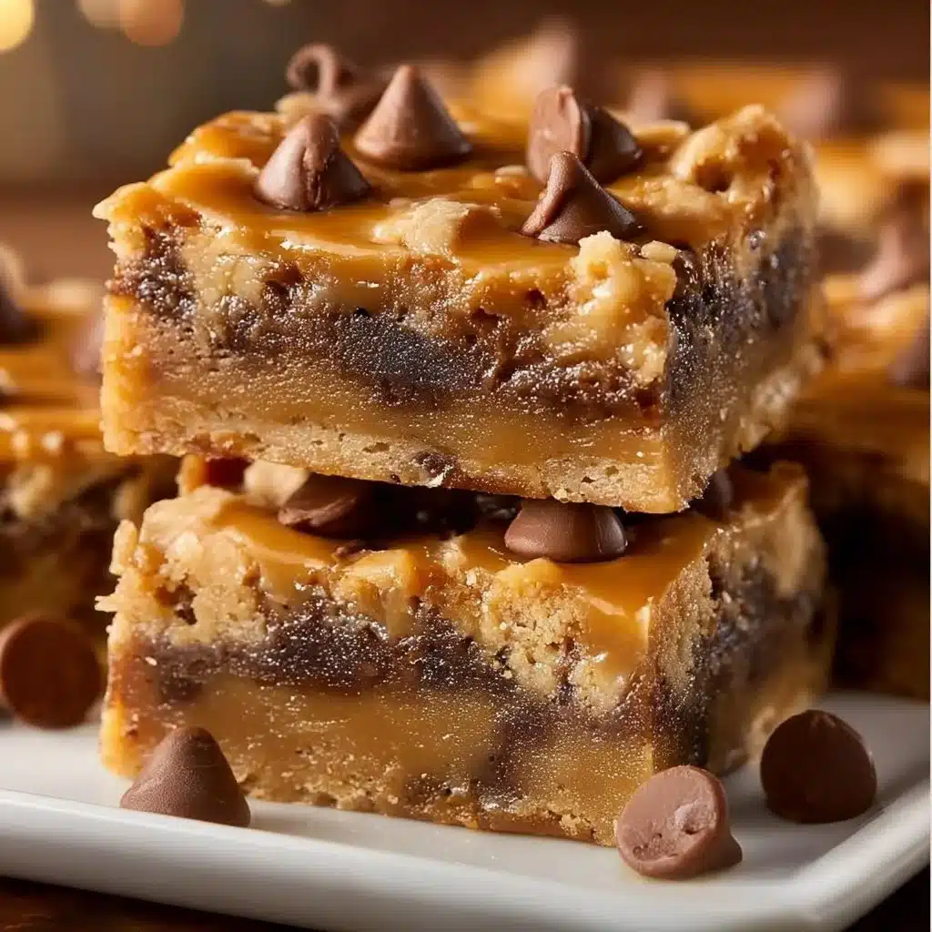 Delicious Better Than Anything Bars layered with chocolate and caramel.