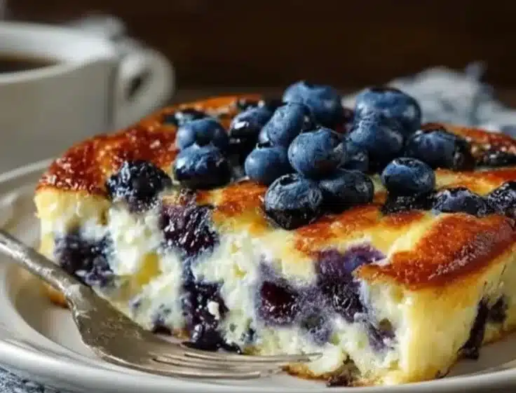 Blueberry Cottage Cheese Breakfast Bake