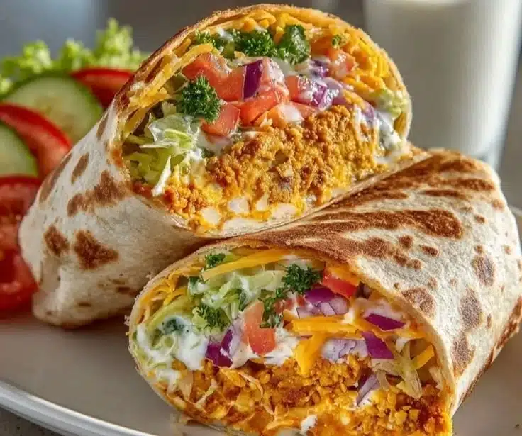 Buffalo Chickpea Salad Wraps