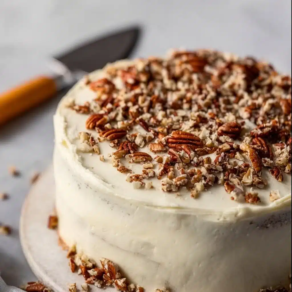 Butter Pecan Cake with Brown Sugar Almond Buttercream
