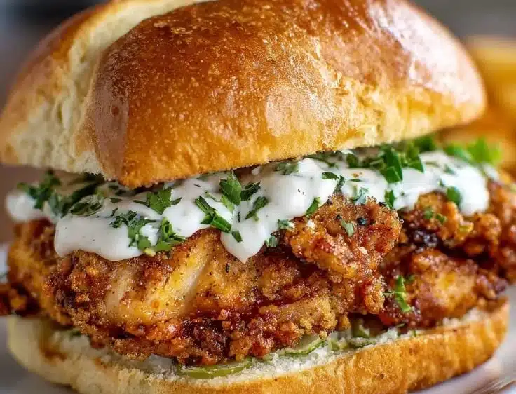 Cajun Crispy Chicken Sandwich with Garlic Aioli: Irresistibly Juicy!