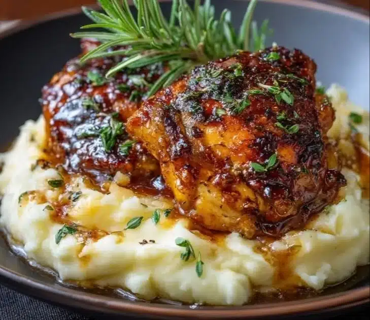Chipotle Honey Chicken Thighs With Smoked Gouda Mashed Potatoes