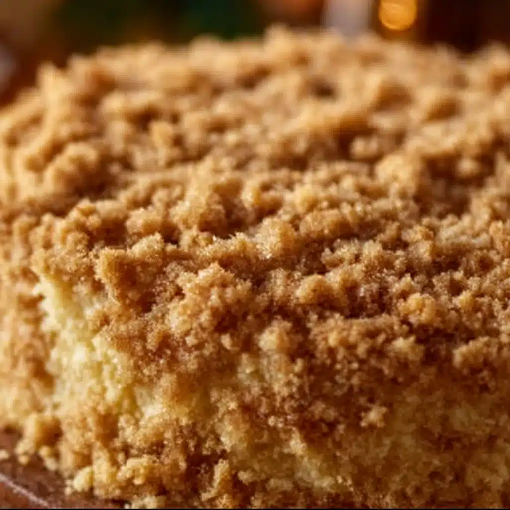 Delicious Cinnamon Crumb Coffee Cake slice on a plate