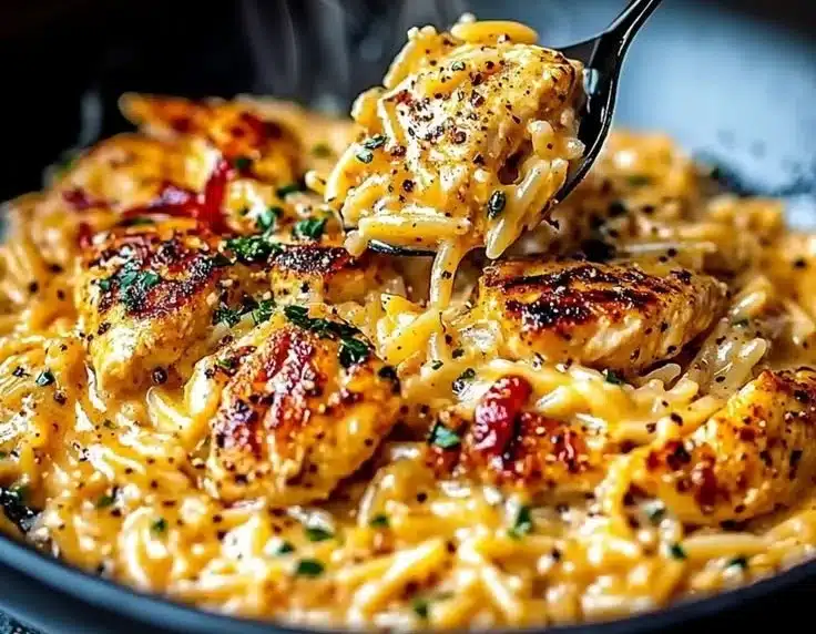 Comforting One-Pot Cajun Chicken Alfredo Orzo in Just 30 Minutes