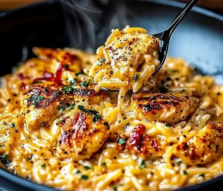 Comforting One-Pot Cajun Chicken Alfredo Orzo in Just 30 Minutes