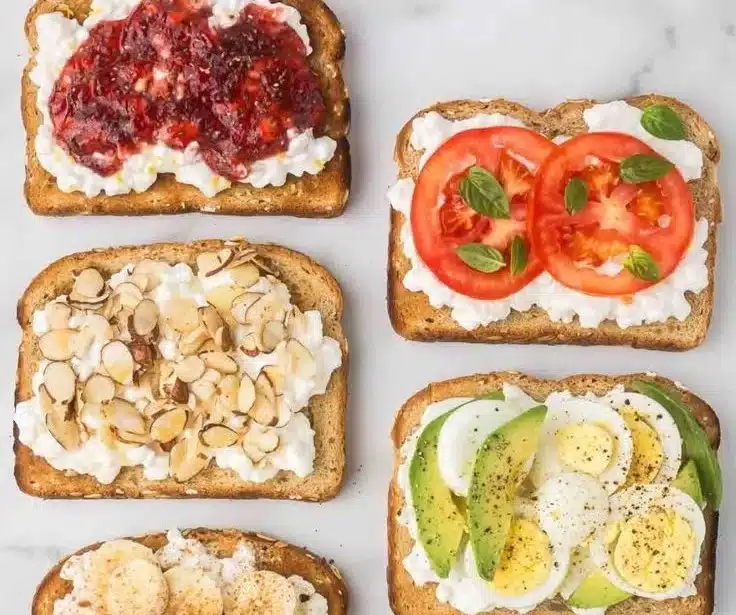 Cottage Cheese Toast Variations