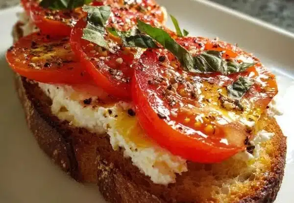 Cottage Cheese Tomato Toast