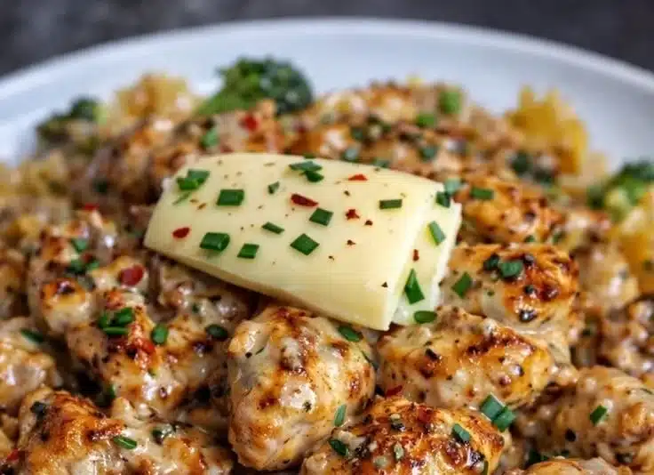 Cowboy Butter Lemon Bowtie Chicken with Broccoli Bliss