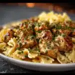 Delicious Cowboy Butter Lemon Bowtie Chicken with Broccoli