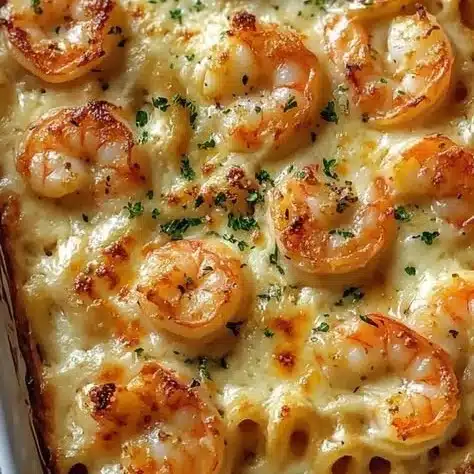 Creamy Shrimp Scampi Pasta Bake