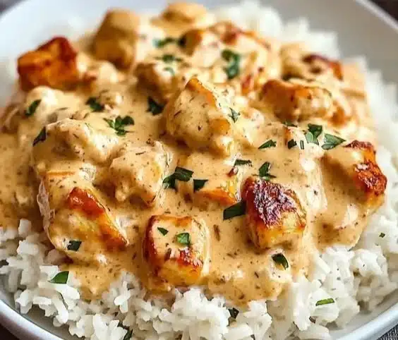 Creamy Smothered Chicken and Rice