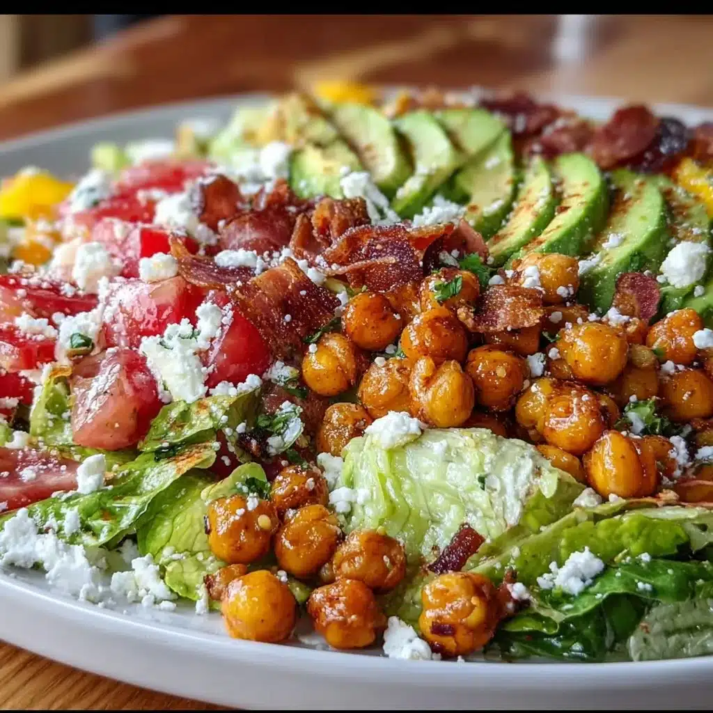 Crispy Chili Lime Chickpea Salad with vibrant vegetables and zesty dressing.
