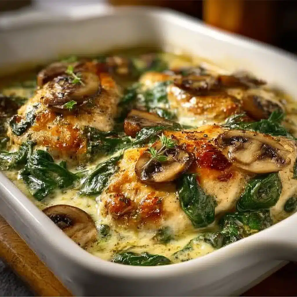 Discover the Comfort of Chicken Spinach and Mushroom Bake Today!