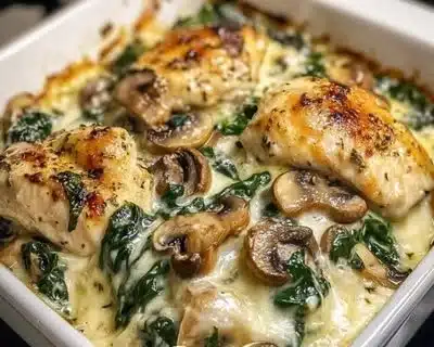 Discover the Comfort of Chicken Spinach and Mushroom Bake Today!