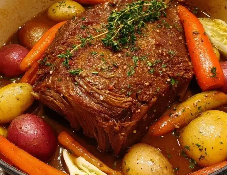 Dutch Oven Corned Beef and Cabbage