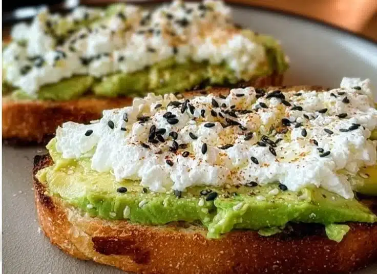 EASY Cottage Cheese Avocado Toast
