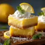 Delicious easy lemon bars with a tangy filling and buttery crust