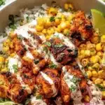 Delicious Easy Street Corn Chicken Bowl with fresh ingredients