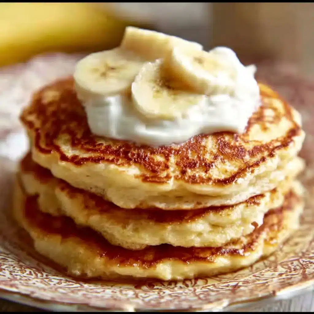 Fluffy Banana Cottage Cheese Pancakes