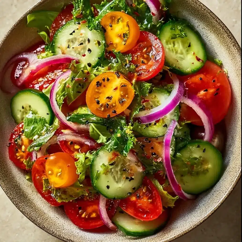 Fresh garden salad ingredients for an affordable meal