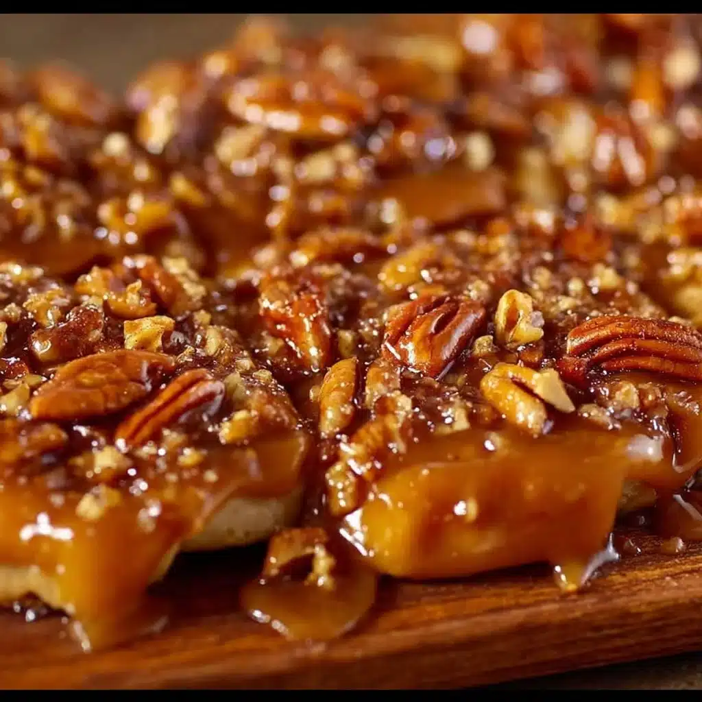 Delicious Grandma's Old Fashioned Caramel Sticky Buns drizzled with caramel sauce