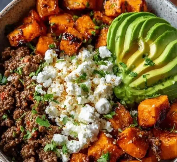 Ground Beef Hot Honey Bowl