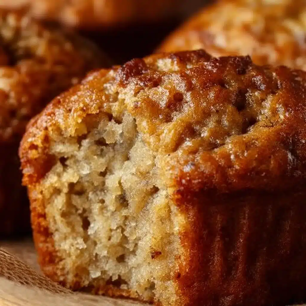 Healthy Greek yogurt banana muffins baked to perfection.