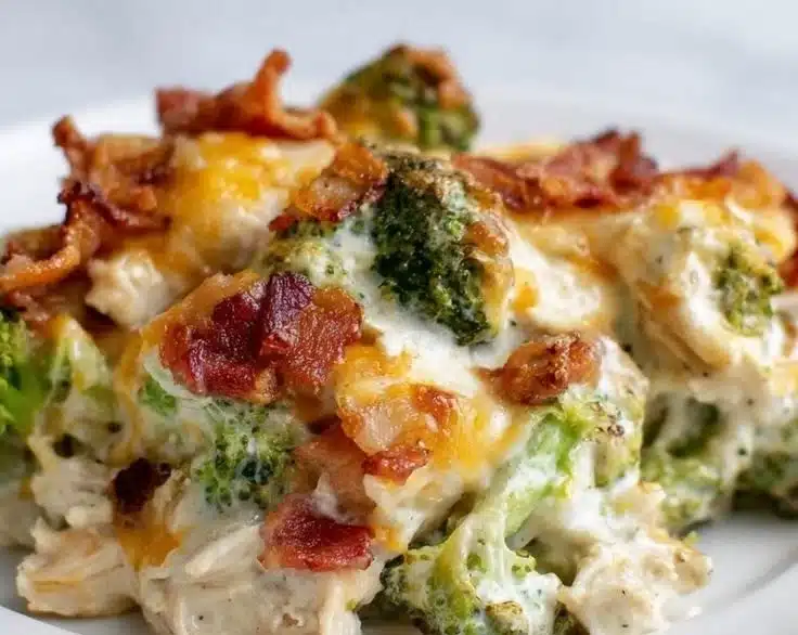 Healthy Low Carb Chicken and Broccoli Casserole