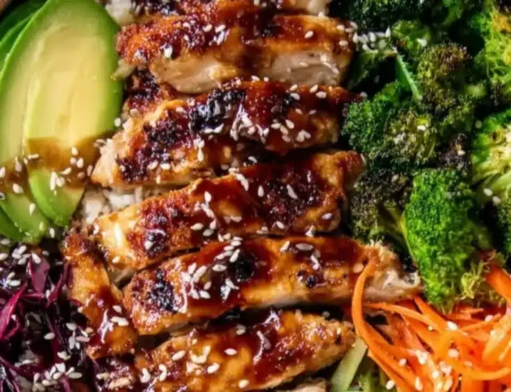 Healthy Sticky Chicken Bowls