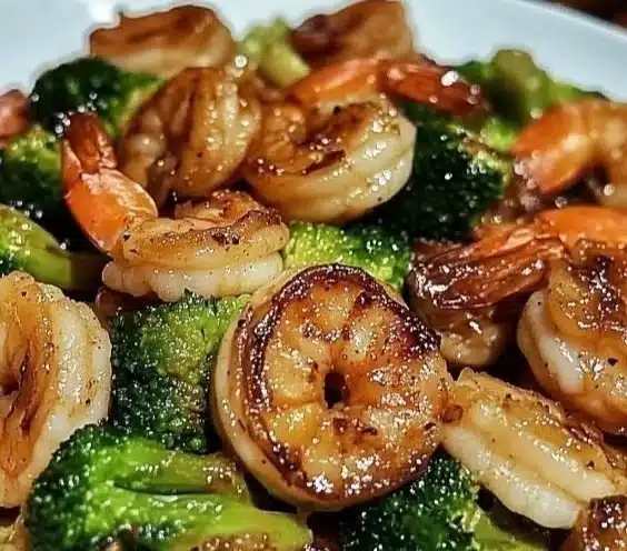 Delicious honey garlic shrimp dish with protein-rich ingredients
