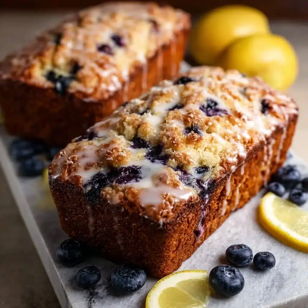 Homemade Sourdough Blueberry Lemon Quick Bread