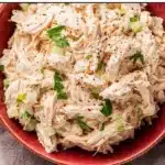 Irresistible chicken salad chick copycat recipe served in a bowl