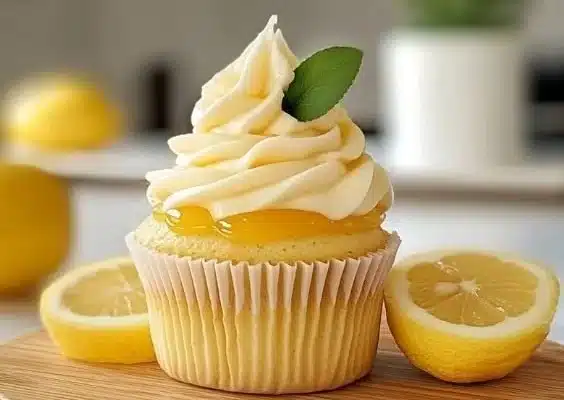 Lemon Cupcakes with Lemon Curd & Cream Cheese Frosting