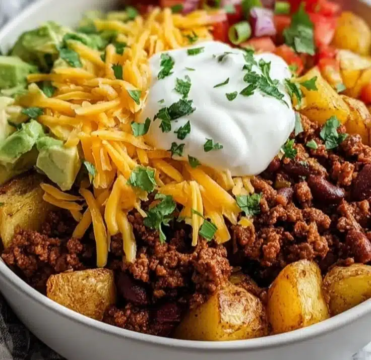 Loaded Potato Taco Bowl