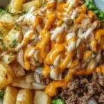 Loaded smash burger bowls with special sauce and toppings