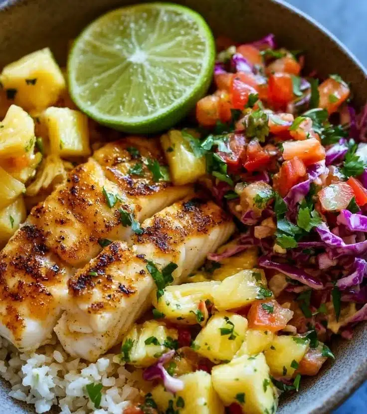 Low-Carb Fish Taco Bowls