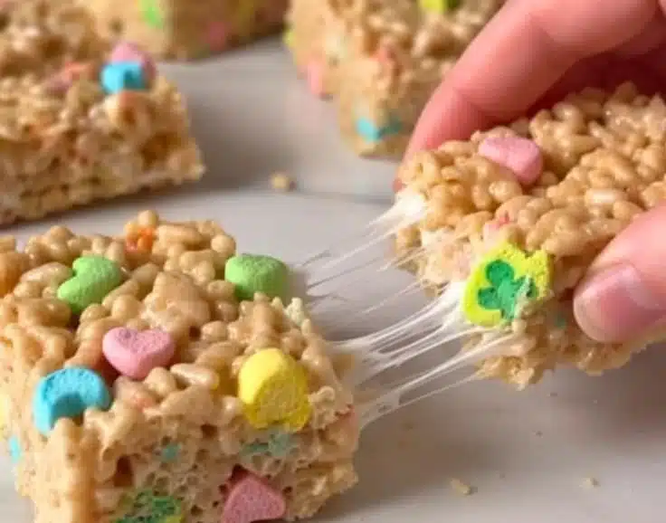 Magically Delicious Lucky Charms Rice Krispie Treats for St. Patrick's Day