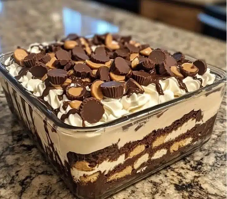 No-Bake Peanut Butter Chocolate Mousse Dessert