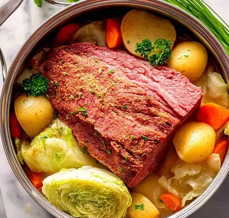 One Pot Corned Beef and Cabbage